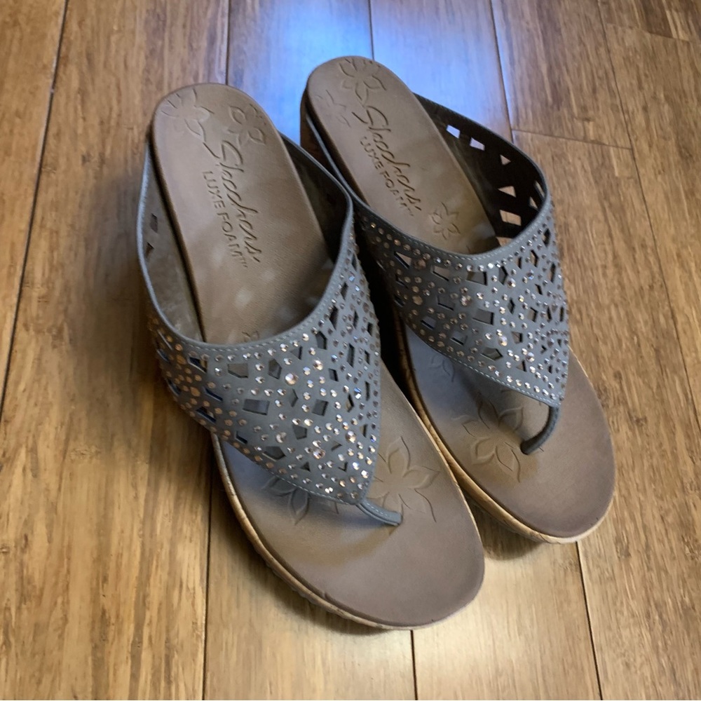Skechers Cali Beverlee Dazled Wedge Sandals - New (no box) - Picture 8 of 10